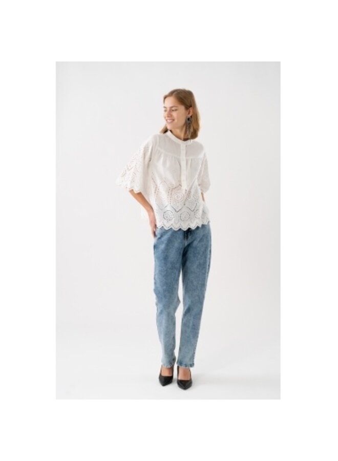 Louise Blouse SS - White