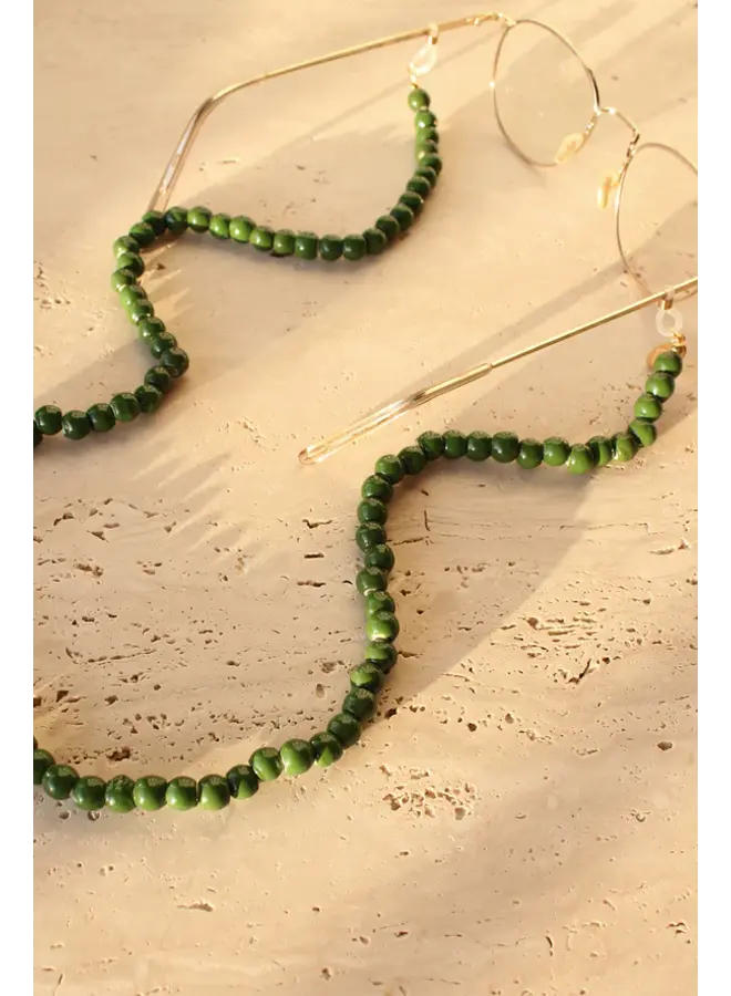 Ceramic Glasses Chain - Green