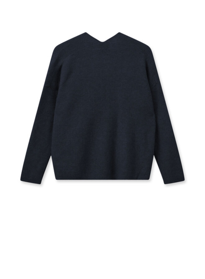 Thora V-Neck Knit - Salute Navy