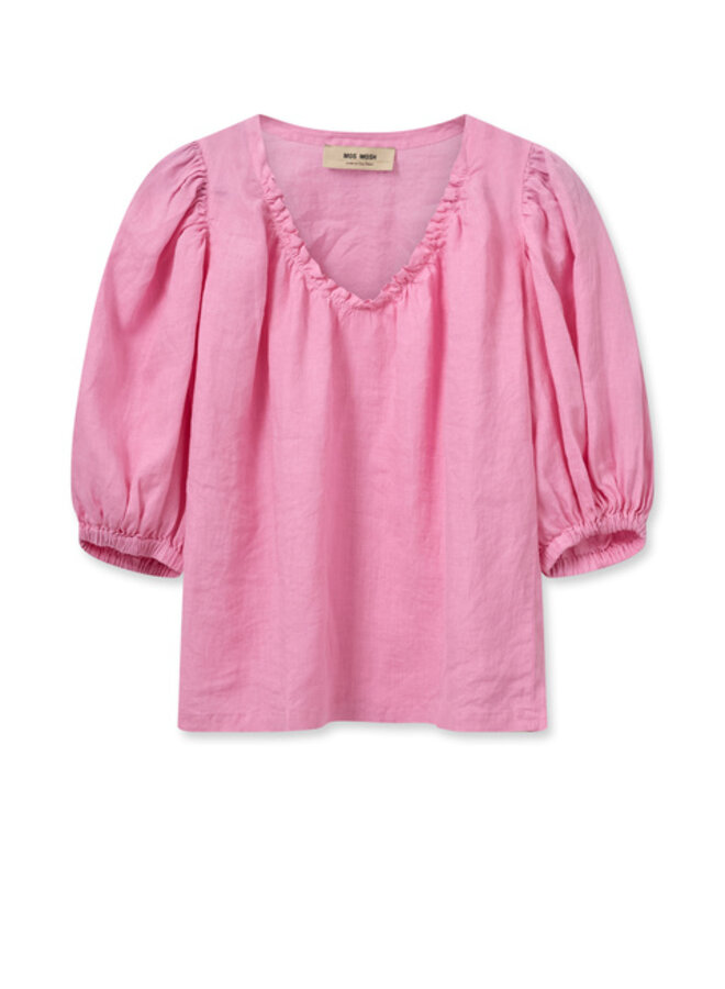 Taissa Linen Blouse - Begonia Pink