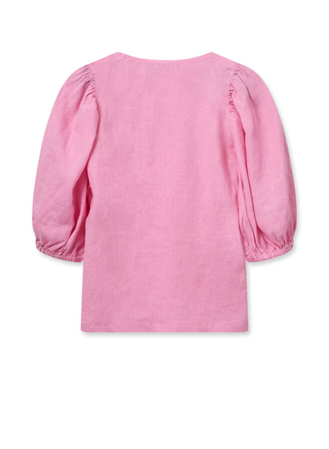 Taissa Linen Blouse - Begonia Pink