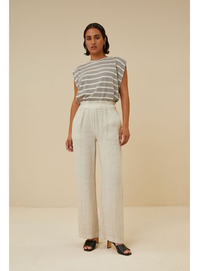 Robyn Linen Pant - Chalk