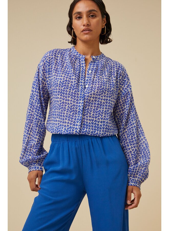 Cecile Love Blouse - Blue Love