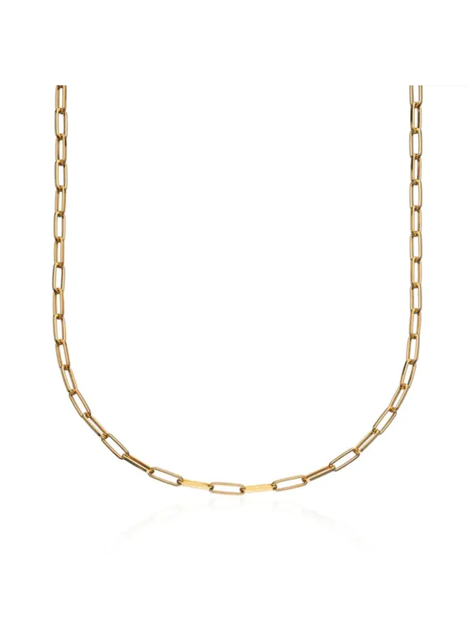 Box Link Chain Necklace - Gold