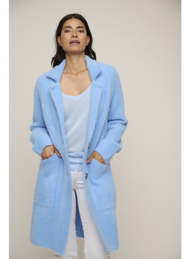 Kee Single Breasted Coat - Airy Blue