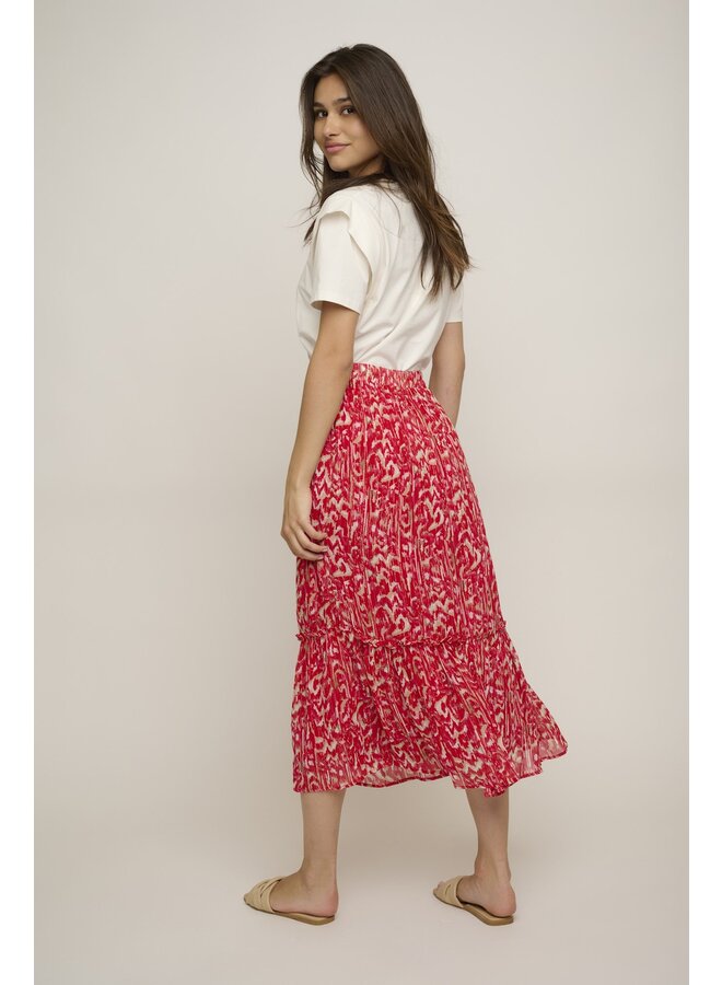 Jazlin Midi Skirt With Ruffle - Salsa Glam