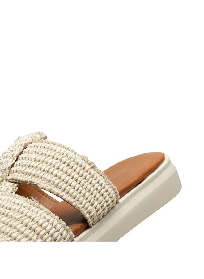Brenna Jute Sandal - Off White
