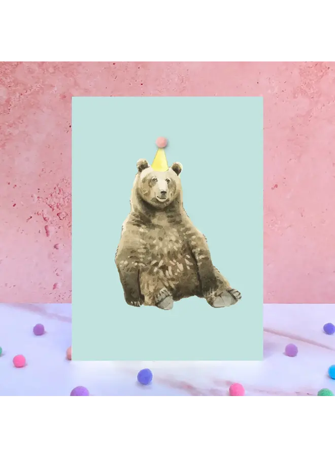 Bear Pompom Card