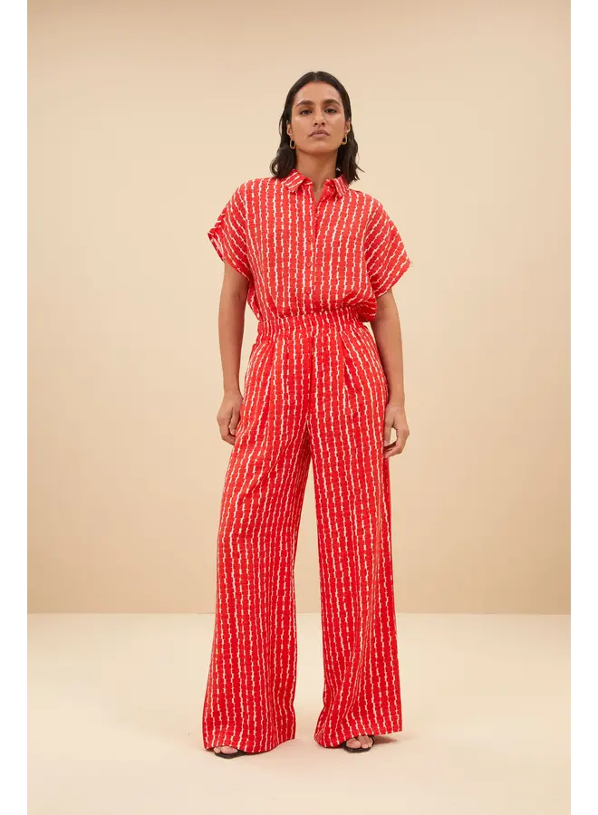 Benji Pant - Red Groove Print