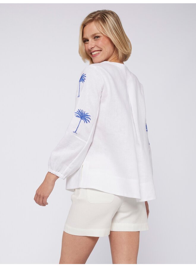 Ebba Linen Blouse - White