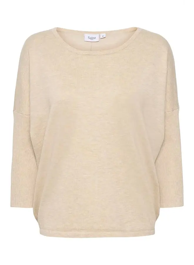 Mila R-Neck Pullover - Jojoba Melange