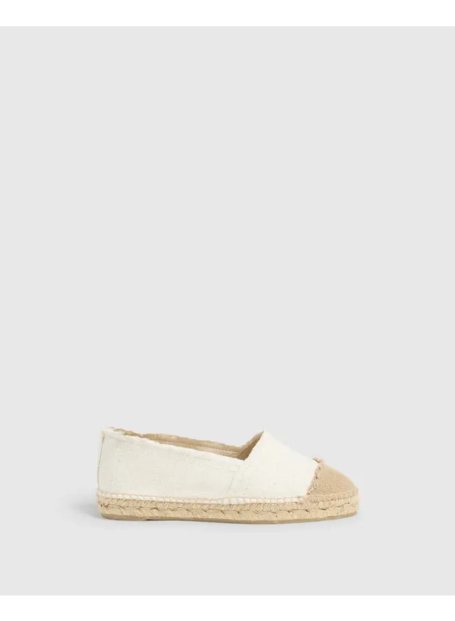 Kampala Flat Espadrille - Blanco Metallic