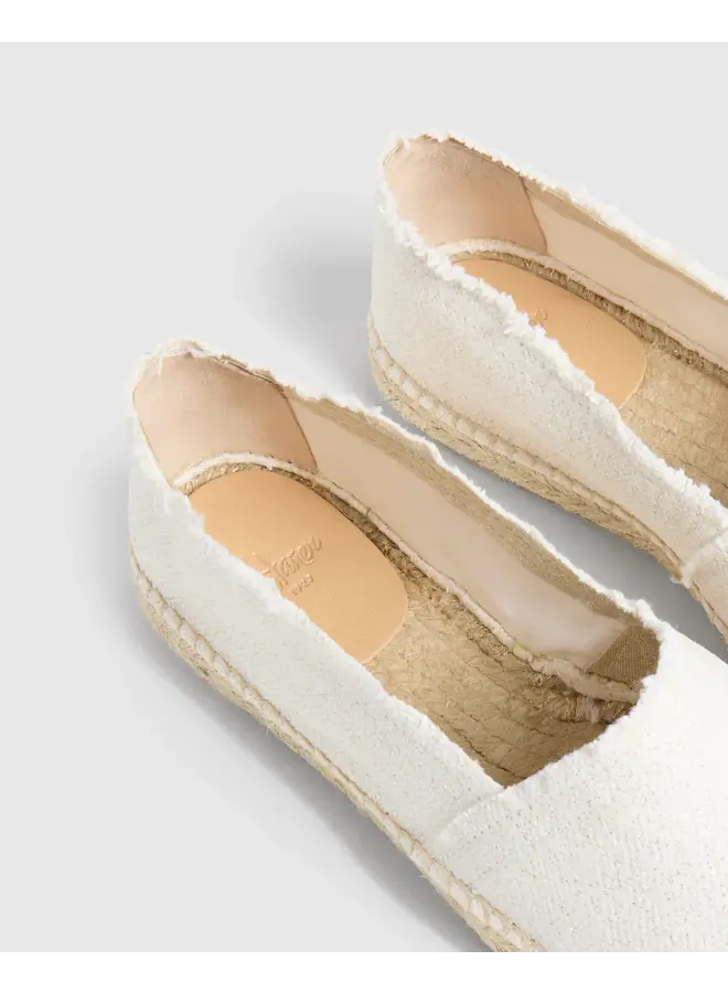 Kampala Flat Espadrille - Blanco Metallic