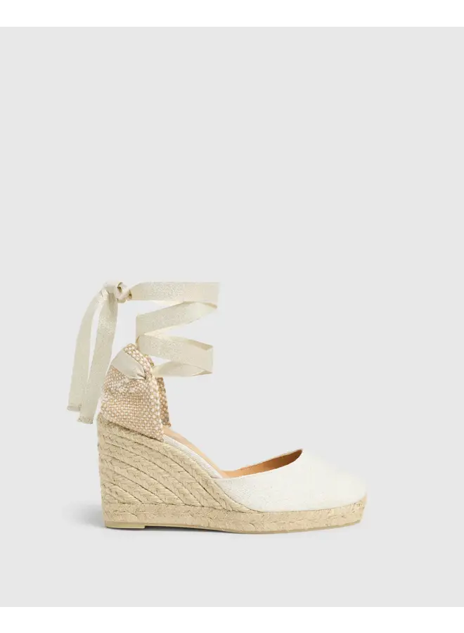 Carina Wedge - Blanco metallic