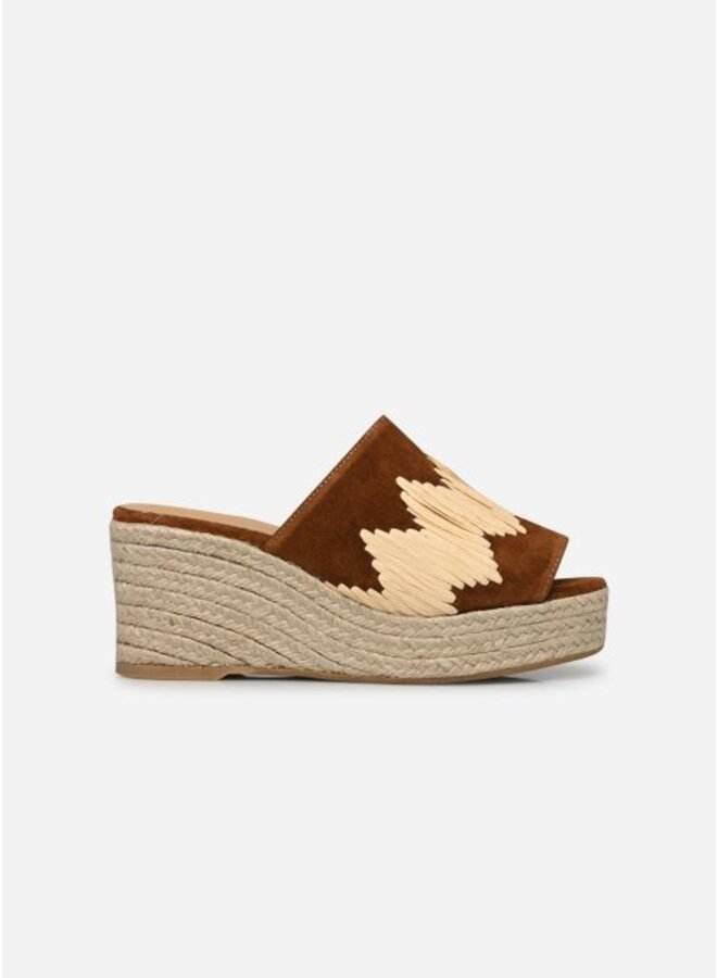 Eleo Raffia Mule - Cuero