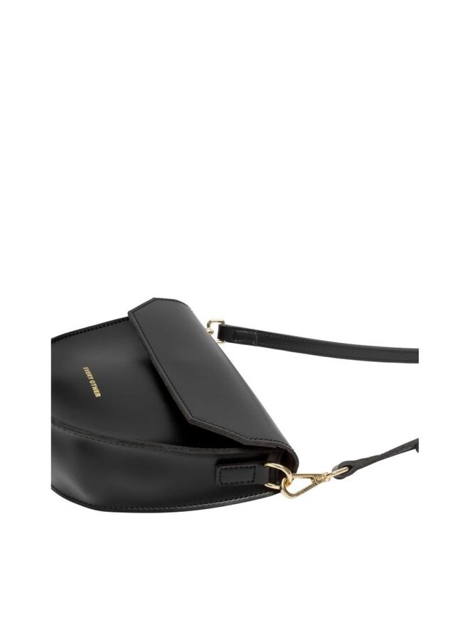 Half Oval Shoulder Bag- Black