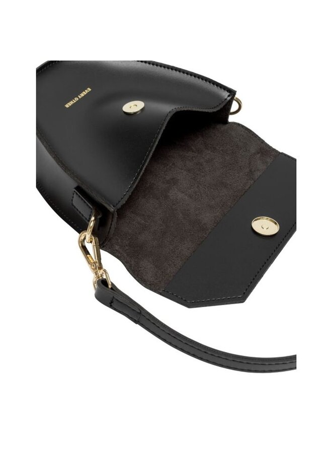 Half Oval Shoulder Bag- Black