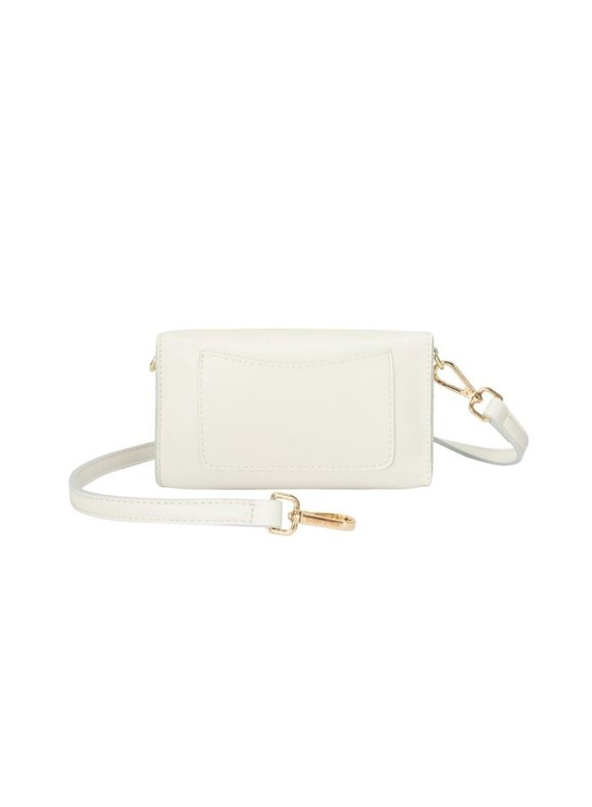 Flapover Shoulder Bag -  White