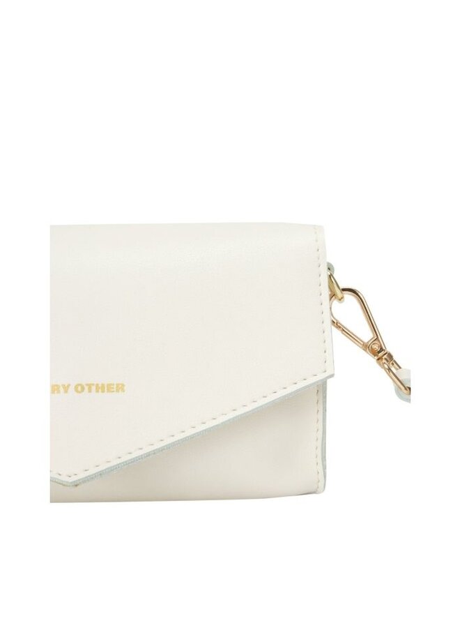 Flapover Shoulder Bag -  White