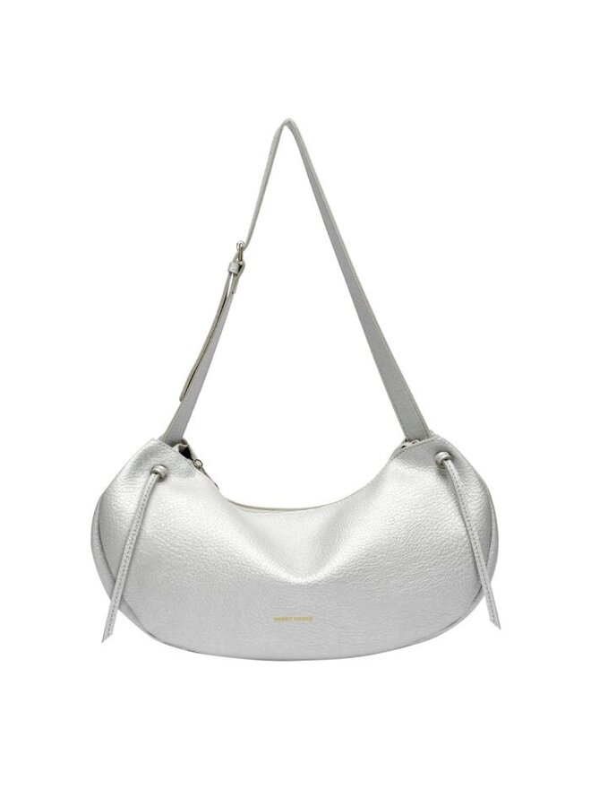 Large Slouch Crescent Bag - Silver