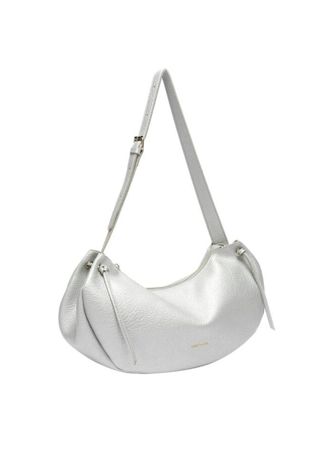 Large Slouch Crescent Bag - Silver