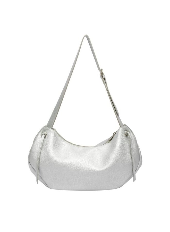 Large Slouch Crescent Bag - Silver
