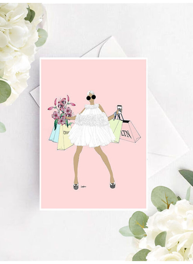 Shopping & Flowers Card - Small