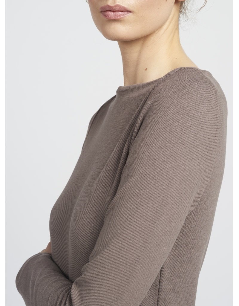 LUNE ACTIVE FOREST SOFT BOAT NECK TOP TAUPE