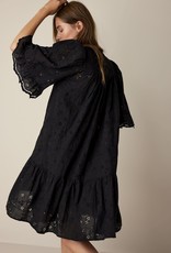 SUMMUM WOMAN 5s1370-11618 DRESS CHIFFLY BLACK