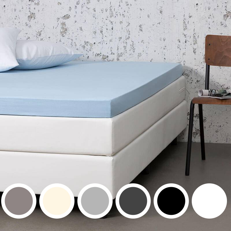 Dekbed Discounter Jersey Stretch Topper Hoeslaken Kleur: Blauw, 100/120 x 200