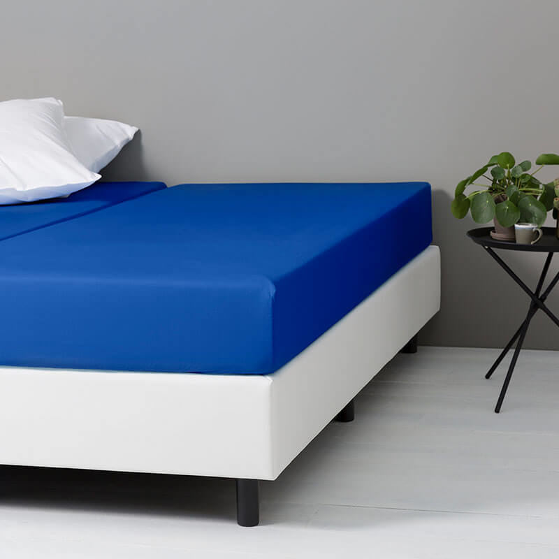 Dekbed-Discounter 2-PACK Verkoelende Katoenen Hoeslakens - Royal Blauw 80 x 200