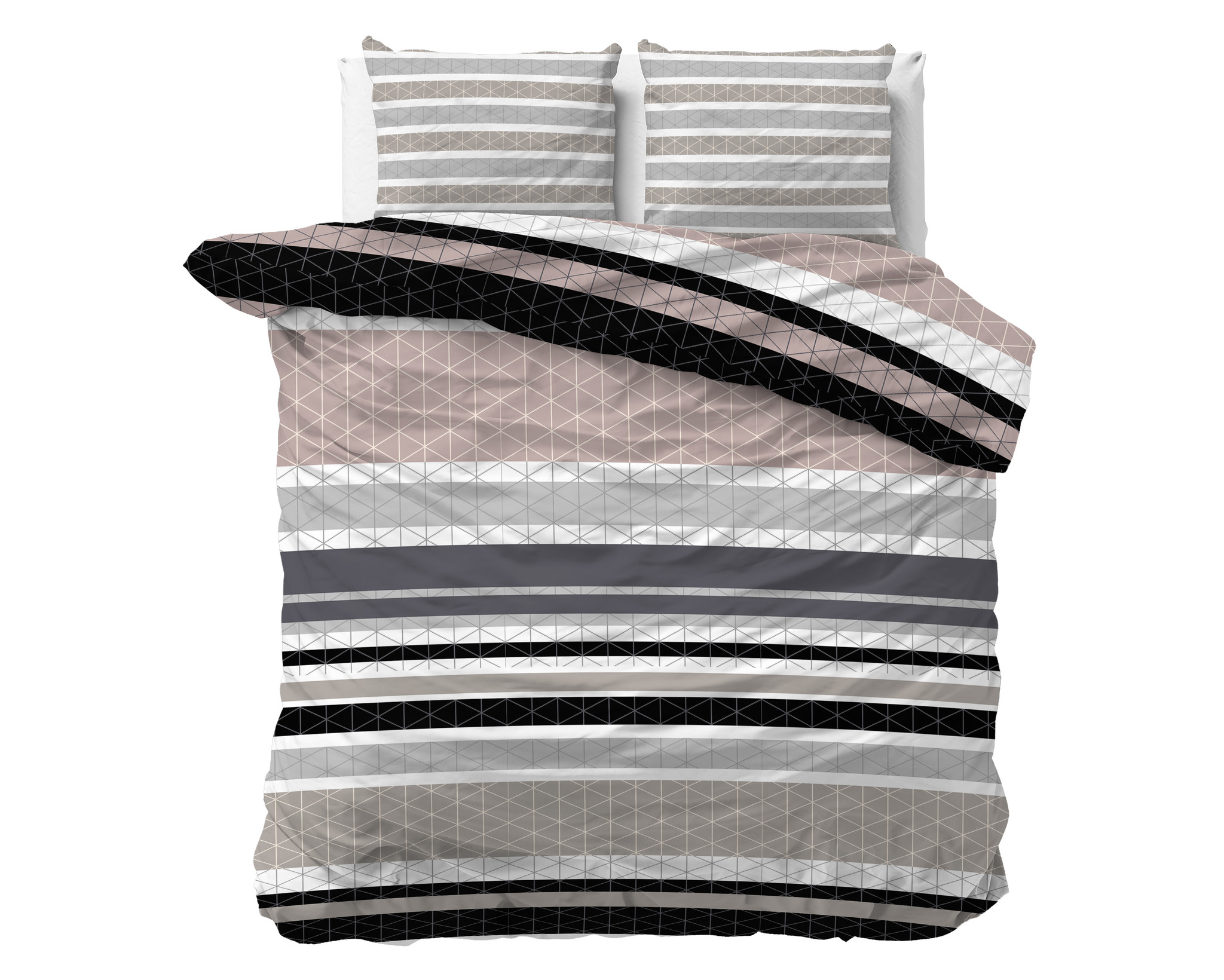 Sleeptime Elegance Geo Stripe Dekbedovertrek 2-persoons (200 x 220 cm + 2 kussenslopen) Dekbedovertrek