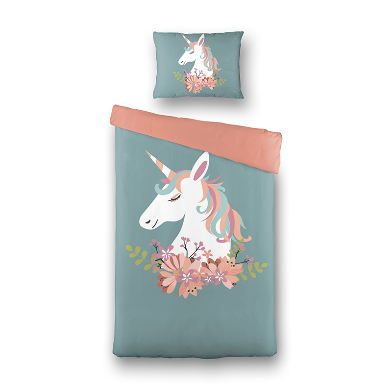 Kinderdekbedovertrek Dekbedovertrek Magical Unicorn 140x200 cm Roze Dessin: Patroon Fresh & Co Kids 