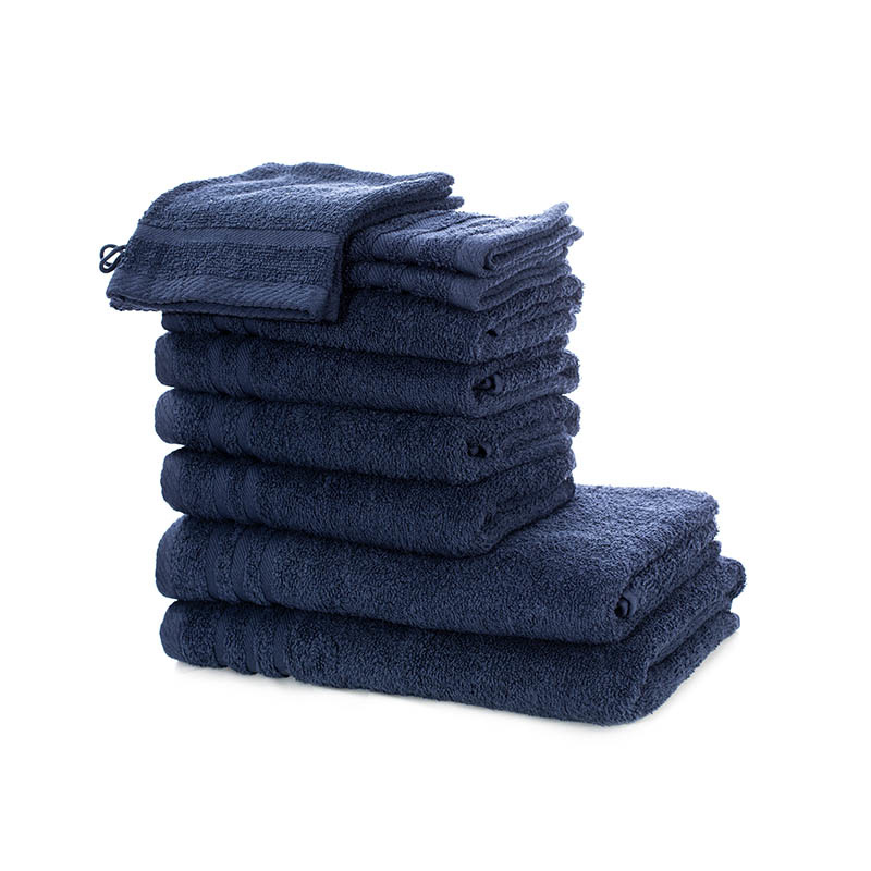 11-PACK: Badtextiel Navy Dekbed-Discounter.nl