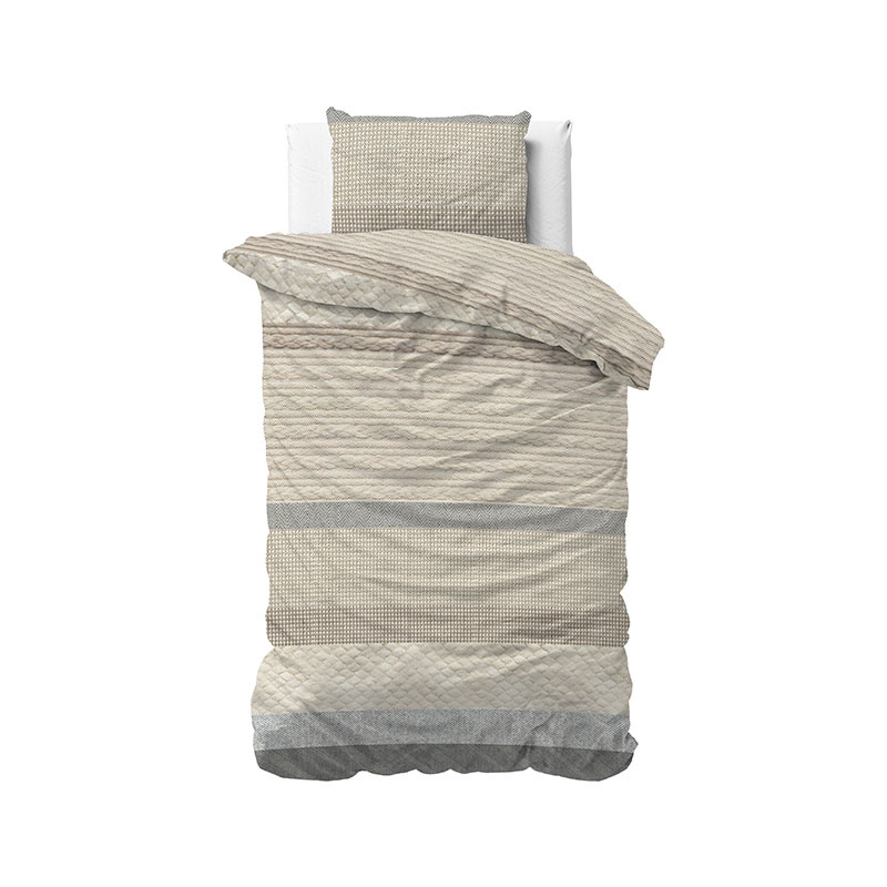 Dekbedovertrek Gilberto Dekbedovertrek - Eenpersoons (140x220 cm) - Meerkleurig Katoen - Dessin: Patroon, Modern - Sleeptime Elegance -