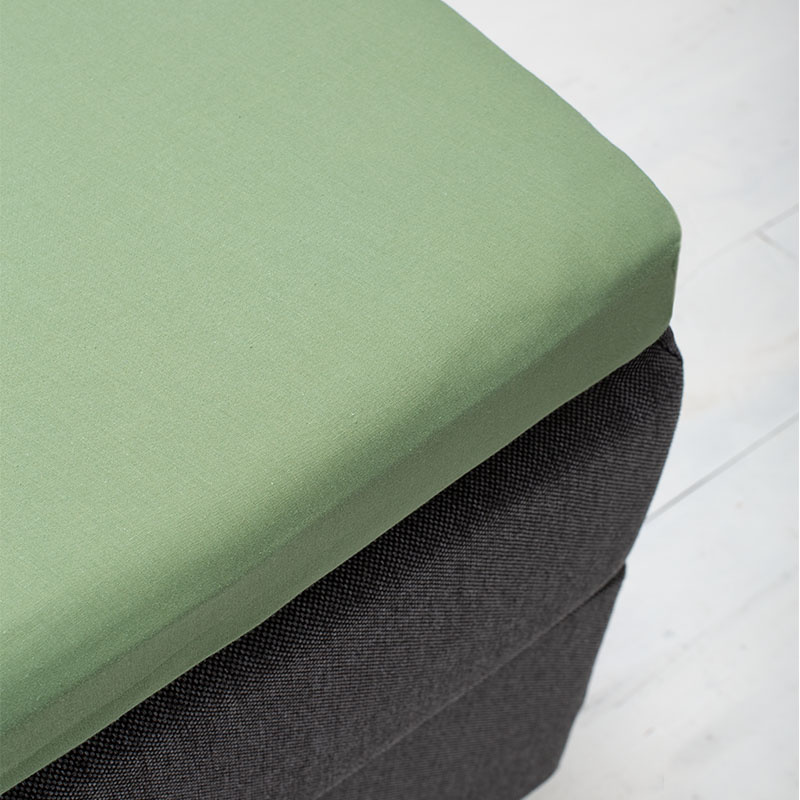 Topper Hoeslaken Katoen Groen 80x200 cm Groen Fresh & Co Dekbed-Discounter.nl