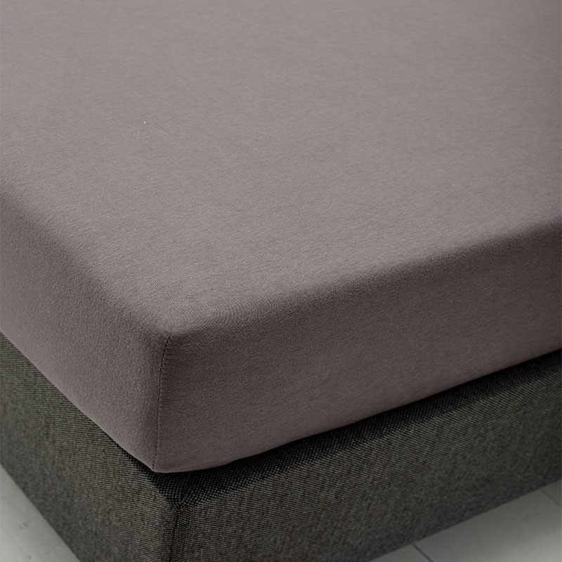 Hoeslaken Jersey - Taupe - 90x200 cm - Taupe - Fresh & Co - Dekbed-Discounter.nl