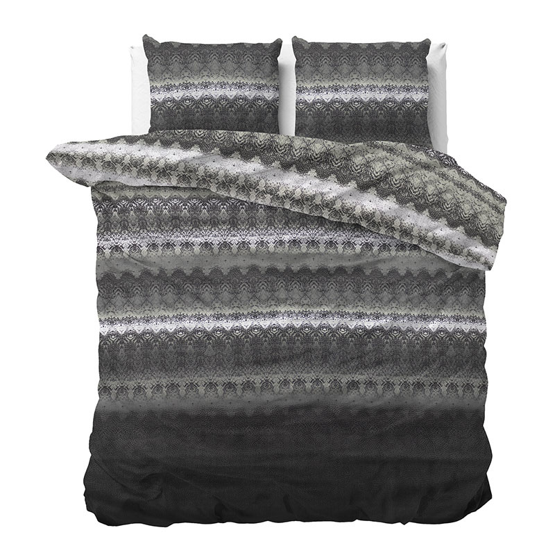 Sleeptime Elegance Jacky - Zwart Dekbedovertrek Lits-jumeaux (240 x 220 cm + 2 kussenslopen)