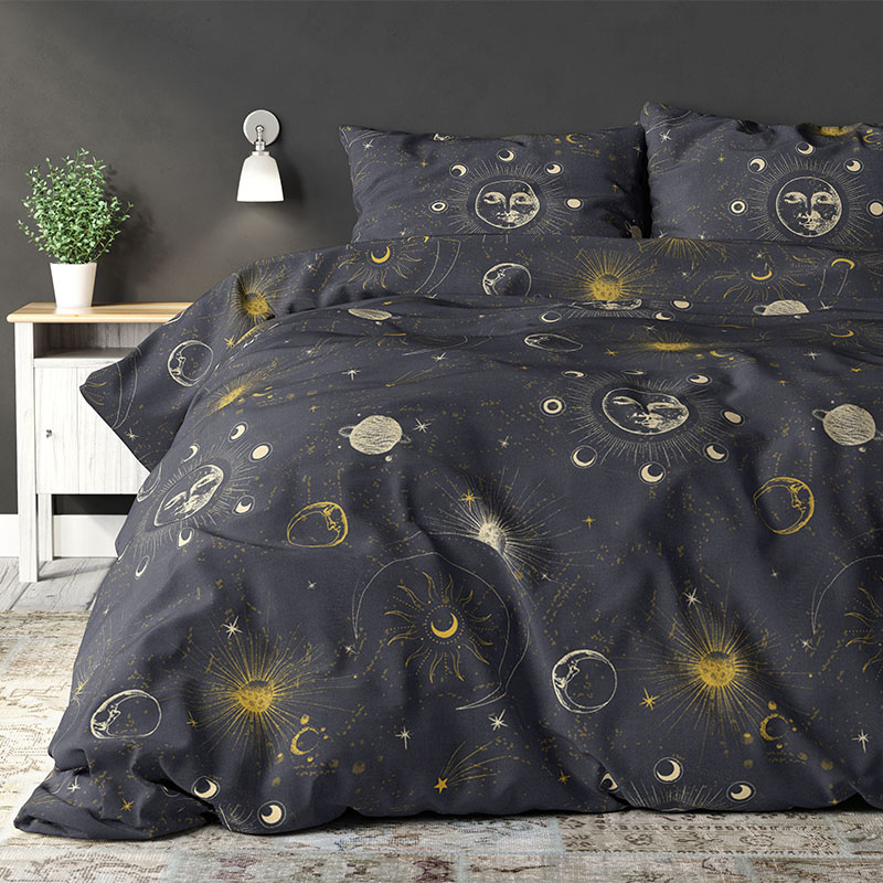 Dekbedovertrek Otavio Dekbedovertrek - Lits-Jumeaux (240x220 cm) - Grijs Polyester-katoen - Dessin: Patroon - Sleeptime Elegance -
