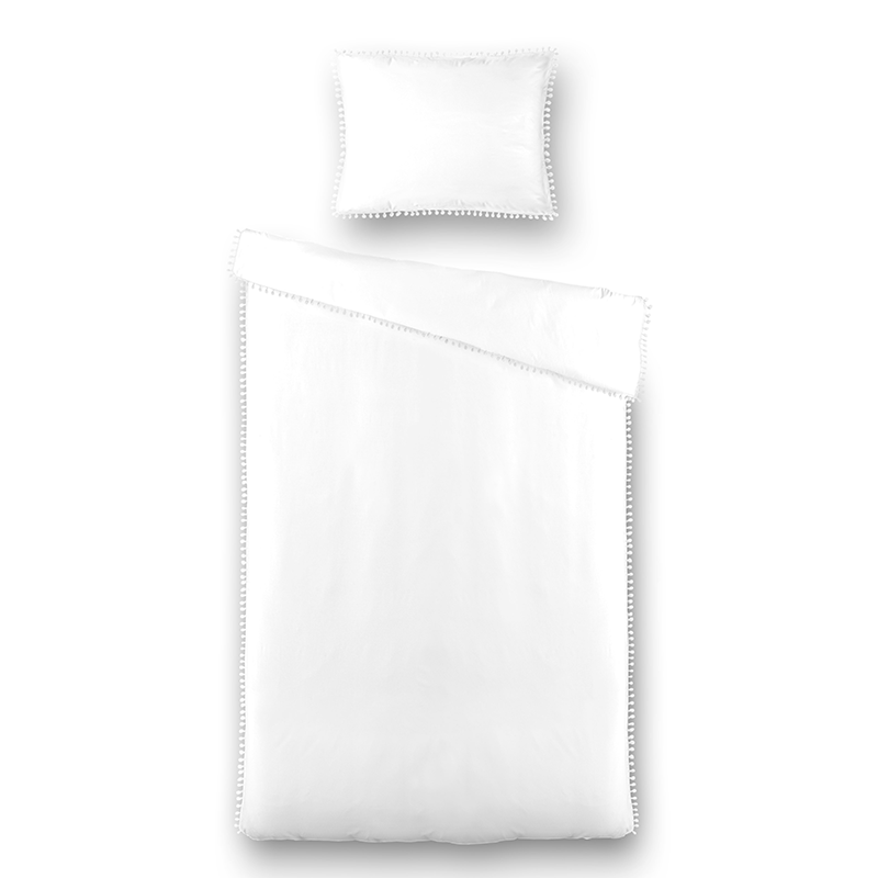Dekbedovertrek Ibiza Belle Eenpersoons (140x200 cm) Wit Microvezel Dessin: Effen Fresh & Co Dekbed-D