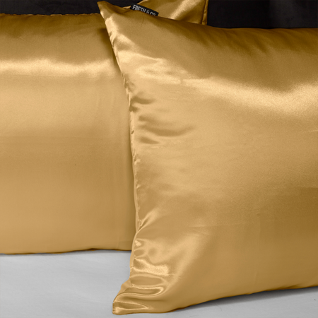 Kussenslopen Silk Satin Goud: 2-PACK 
