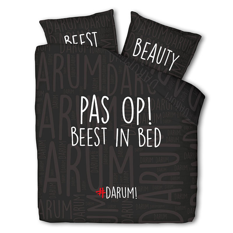 #DARUM! #DARUM! Beest in Bed Dekbedovertrek Lits-jumeaux (240 x 200/220 cm + 2 kussenslopen) Dekbedovertrek
