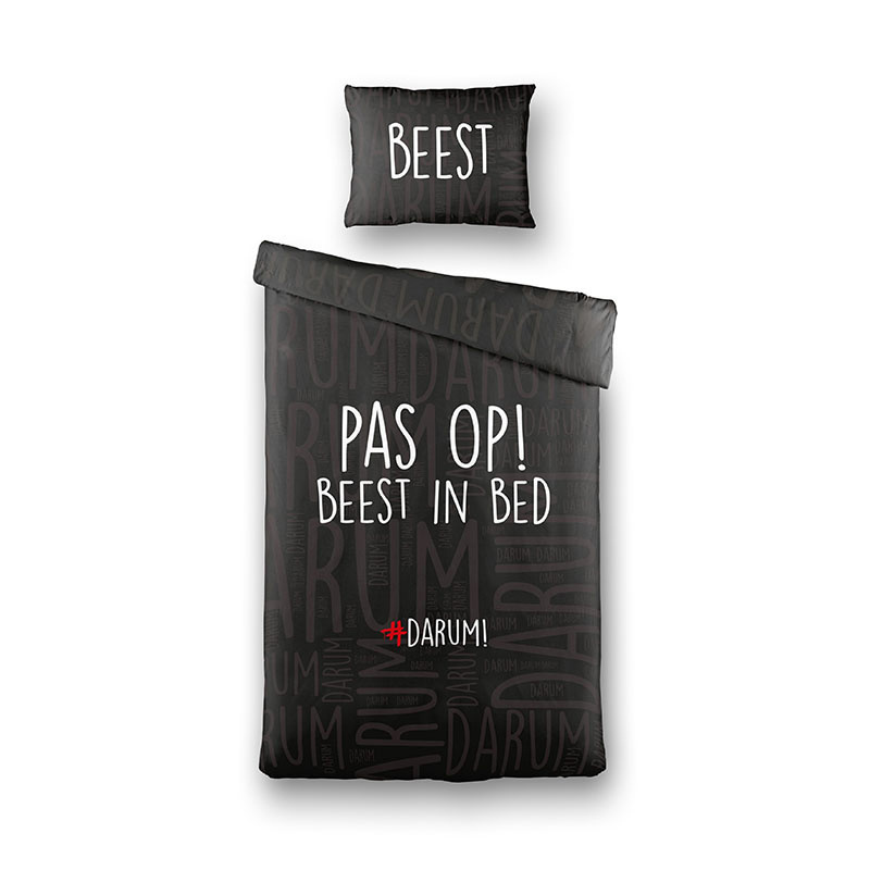 #DARUM! #DARUM! Beest in Bed Dekbedovertrek 1-persoons (140 x 200/220 cm + 1 kussensloop) Dekbedovertrek