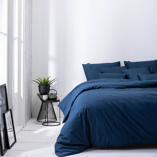 Plain Percale - Navy Dekbedovertrek