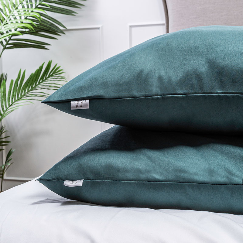 Luna Bedding 2-PACK Kussenslopen Luna Uni Kleur: Flessen Groen, 60 x70 cm