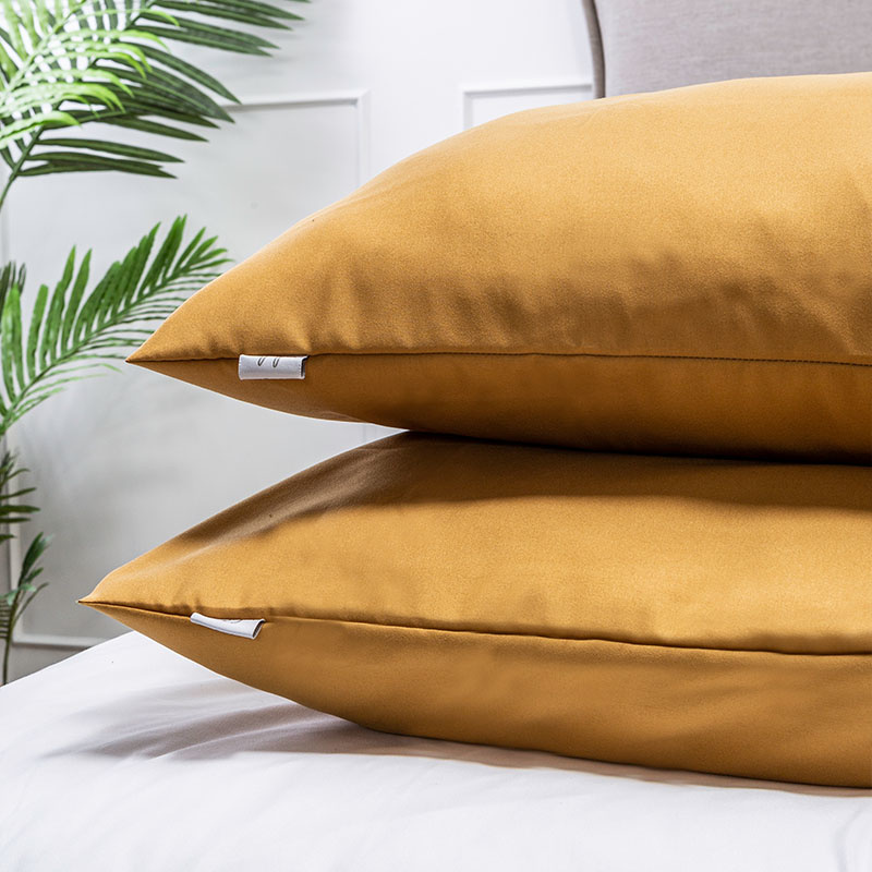 Luna Bedding 2-PACK Kussenslopen Luna Uni Kleur: Okergeel, 60 x70 cm