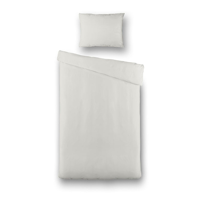 Dekbedovertrek Percale Uni Eenpersoons (140x200 cm) Off-white Percale katoen Dessin: Effen Presence 