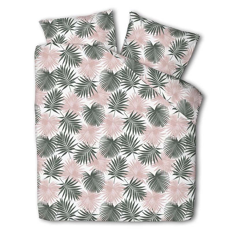 Presence Pretty Palm - Roze Dekbedovertrek 2-persoons (200 x 220 cm + 2 kussenslopen) Dekbedovertrek