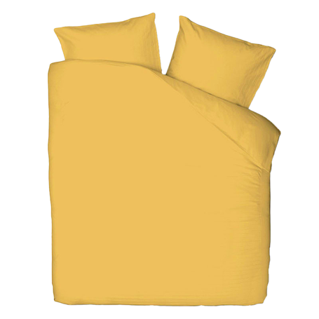 Dekbedovertrek Hotel Uni - Geel - 200 x 200/220 cm