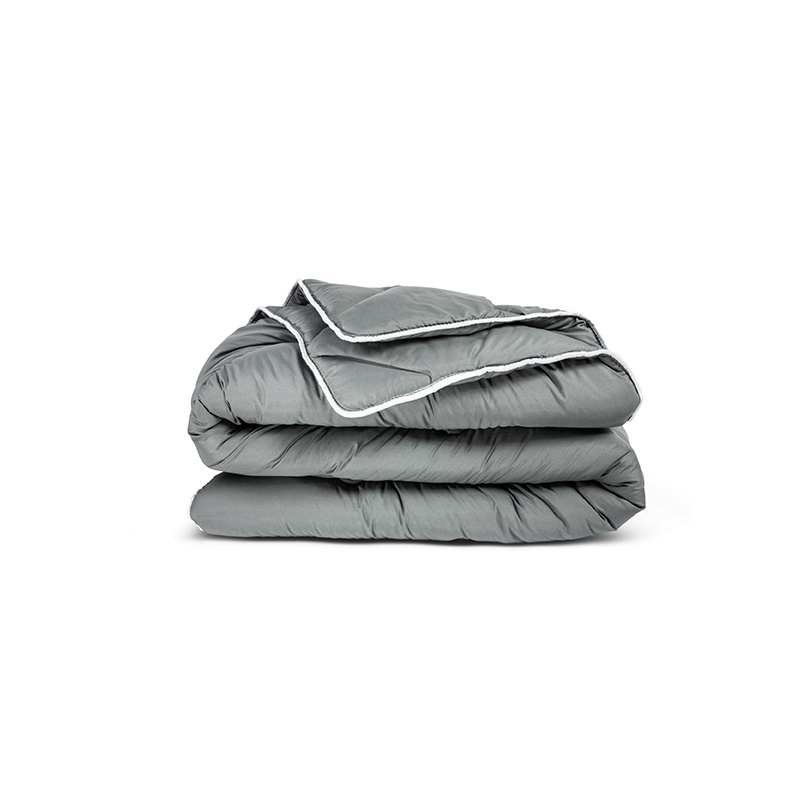 Eazy Dekbed® - Zomerdekbed - Grey/Grey 200x200 cm - Hoesloos dekbed - Bedrukt dekbed - Dekbed zonder overtrek - Tweepersoons - 200x200 cm - Anti Allergie-Wasbaar - Gekleurd Zomerde